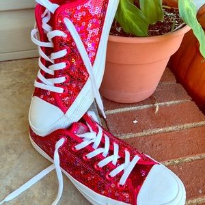 Red Converse With sequins!
